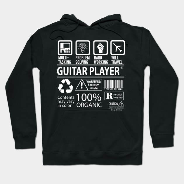 Guitar Player T Shirt - MultiTasking Certified Job Gift Item Tee Hoodie by Aquastal